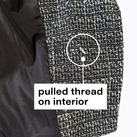 Banana Republic Tweed Moto Jacket Sz 2 Waterfall Front Asymmetrical Zip Academia - Picture 5 of 8